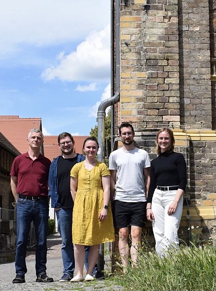 Das Projektteam: Dr. Hagen Findeis, Hannes Stintmann,
Anna-Maria von Elm, Nikolai Steinestel, Valerie Anke